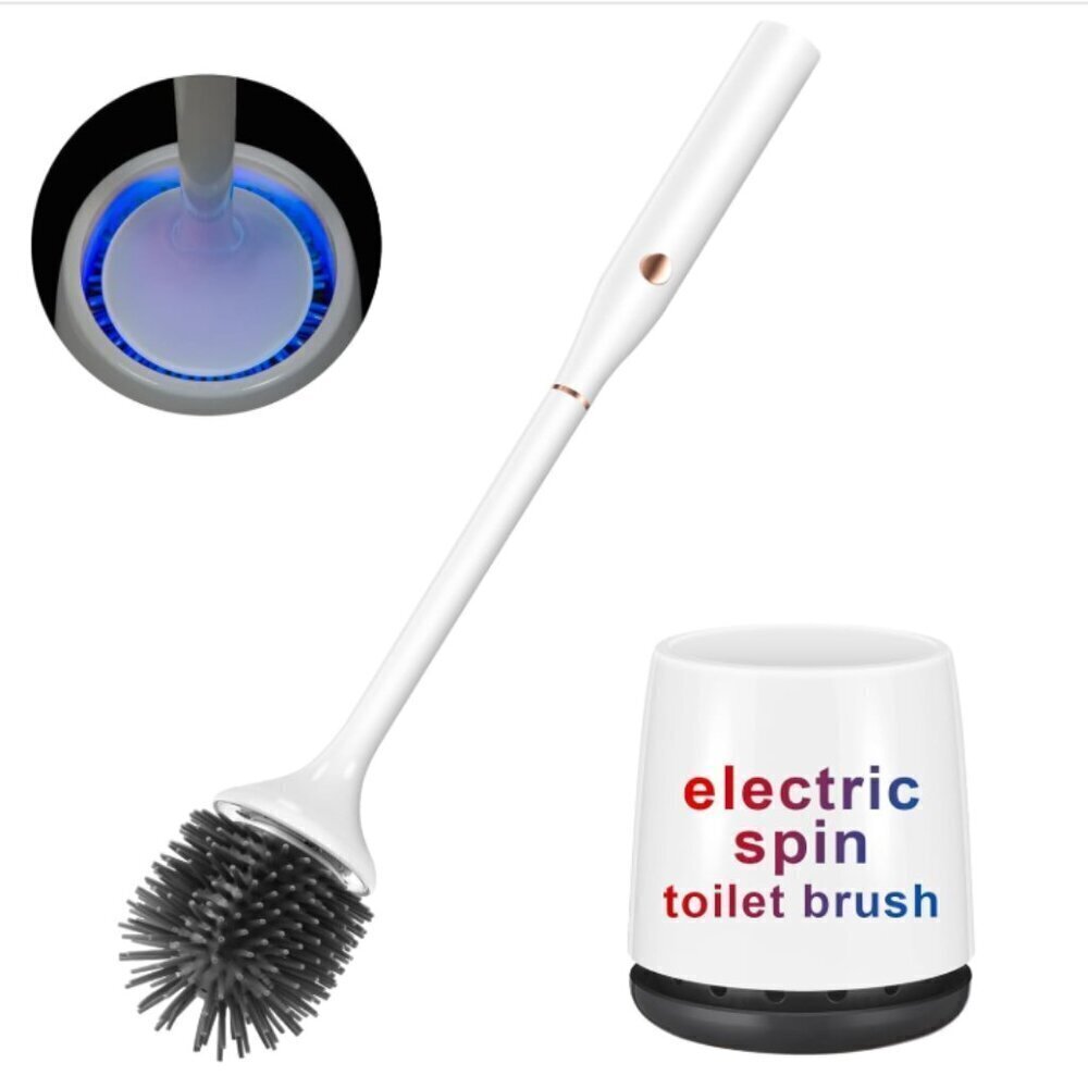 Electric Toilet Brush Silicone Toilet Brush Toilet‎ Bowl Brush and Holder Set